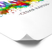 Cedar Rapids Iowa Skyline Poster (Hoek)