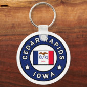 Cedar Rapids Iowa Sleutelhanger (Voorkant)