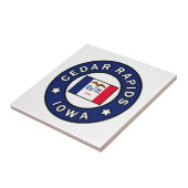 Cedar Rapids Iowa Tegeltje (Zijkant)