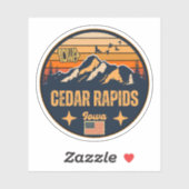 Cedar Rapids, Iowa, Verenigde Staten Sticker (Vel)