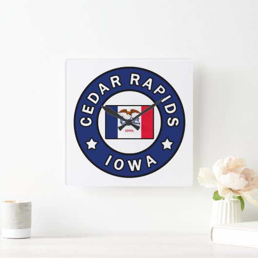 Cedar Rapids Iowa Vierkante Klok (Huis)