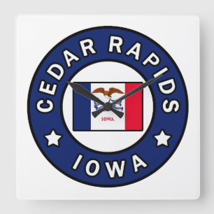 Cedar Rapids Iowa Vierkante Klok