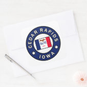 Cedar Rapids Iowa Vierkante Sticker (Envelop)