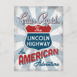 Cedar Rapids Lincoln Highway America Iowa Briefkaart