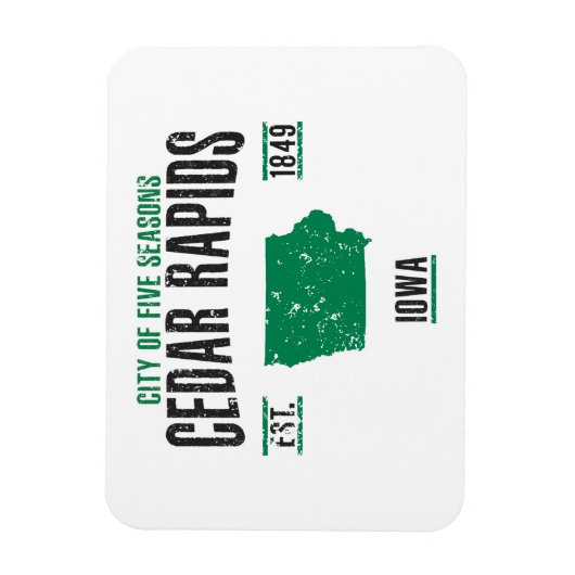 Cedar Rapids Magneet (Verticaal)