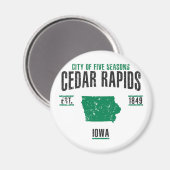 Cedar Rapids Magneet (Voorkant / Achterkant)