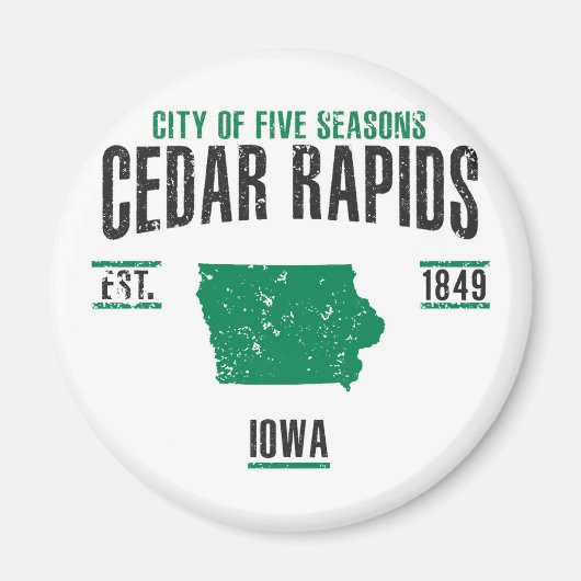 Cedar Rapids Magneet (Voorkant)