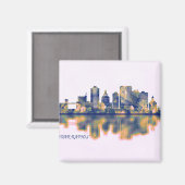 Cedar Rapids Skyline Magneet (Voorkant / Achterkant)