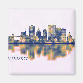 Cedar Rapids Skyline Magneet (Voorkant)