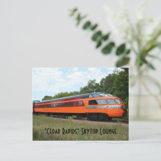 "Cedar Rapids" Skytop Lounge Briefkaart (Staand voorkant)