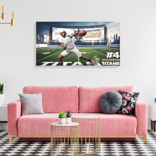Cedar Rapids Titans #4 Davien Atkinson Poster Canvas Afdruk (Insitu (Woonkamer))