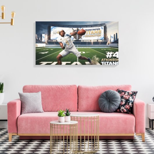 Cedar Rapids Titans #4 Davien Atkinson Poster Canvas Afdruk (Insitu (Woonkamer))
