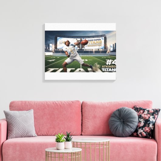 Cedar Rapids Titans #4 Davien Atkinson Poster Canvas Afdruk (Insitu (Woonkamer))