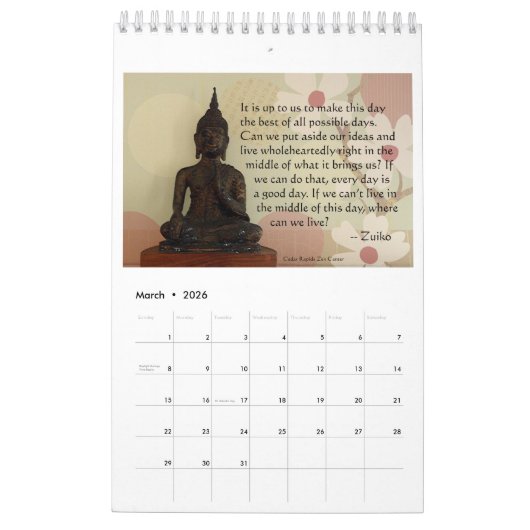 Cedar Rapids Zen Center 2016 kalender (Mar 2026)