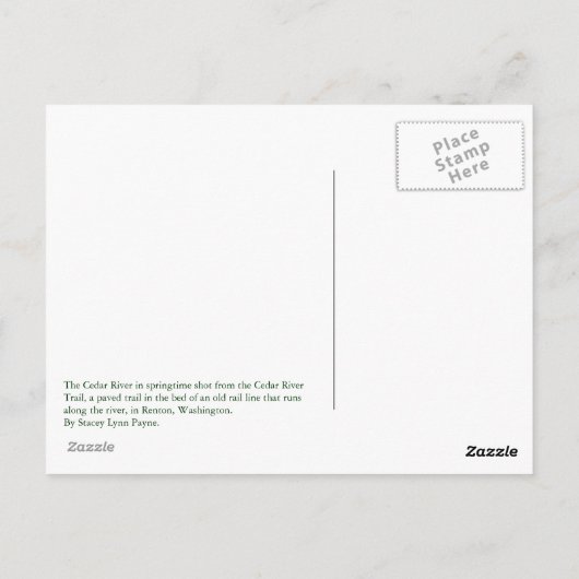 Cedar River Beach Briefkaart (Achterkant)