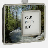 Cedar Run op White Oak Canyon Verzilverd Omlijst Ornament (Rechts)