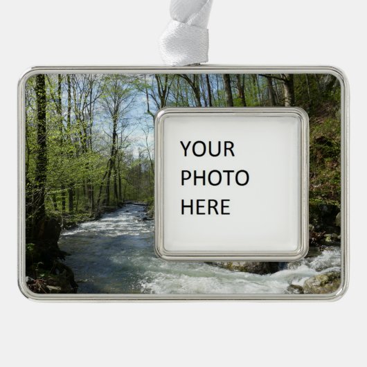 Cedar Run op White Oak Canyon Verzilverd Omlijst Ornament (Voorkant)