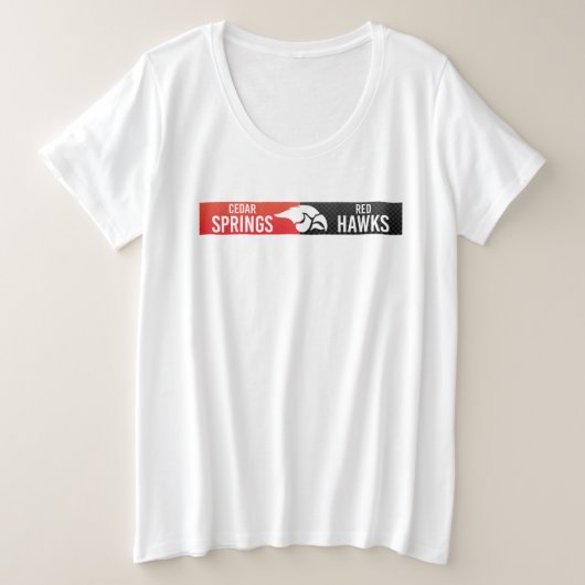 Cedar Springs Red Hawks #3 Grote Maat T-shirt (Design voorkant)