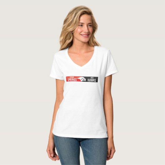 Cedar Springs Red Hawks #3 T-shirt (Voorkant volledig)