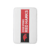 Cedar Springs Red Hawks Badmat (Voorkant Verticaal)