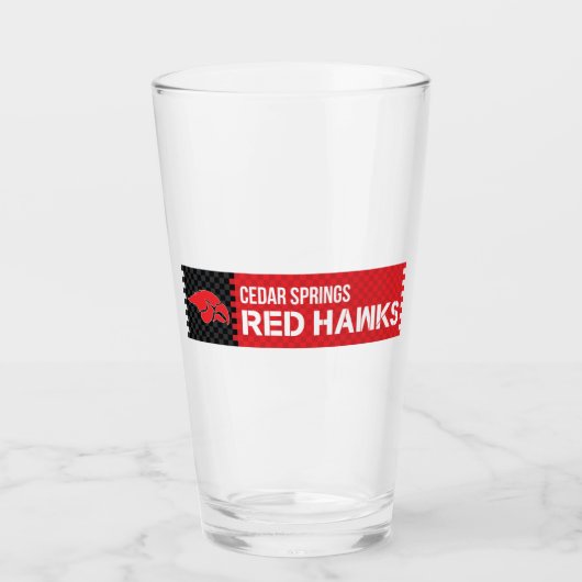 Cedar Springs Red Hawks Glas (Voorkant)