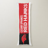 Cedar Springs Red Hawks Lichaamskussen (Voorkant Verticaal)
