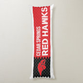 Cedar Springs Red Hawks Lichaamskussen (Achterkant (Verticaal))