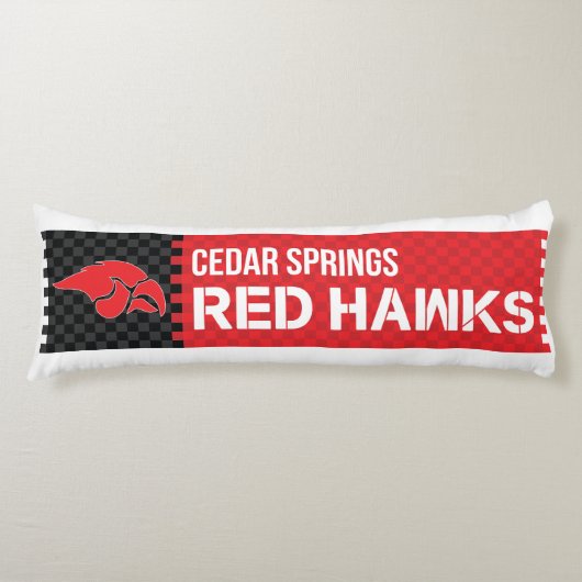 Cedar Springs Red Hawks Lichaamskussen (Voorkant)