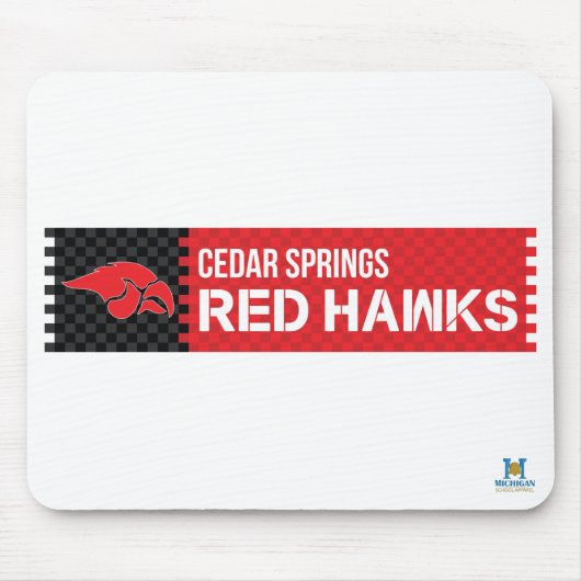 Cedar Springs Red Hawks Muismat (Voorkant)