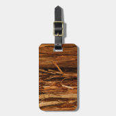 Cedar Textured Wooden Bark look Bagagelabel (Voorkant verticaal)
