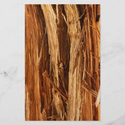 Cedar Textured Wooden Bark look Briefpapier (Voorkant)