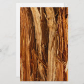Cedar Textured Wooden Bark look Briefpapier (Voorkant / Achterkant)