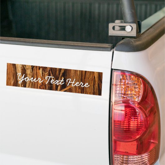 Cedar Textured Wooden Bark look Bumpersticker (Op Truck)