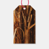 Cedar Textured Wooden Bark look Cadeaulabel (Voorkant)
