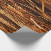 Cedar Textured Wooden Bark look Cadeaupapier (Hoek)