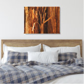 Cedar Textured Wooden Bark look Canvas Afdruk (Insitu (Slaapkamer))
