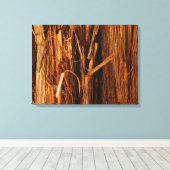 Cedar Textured Wooden Bark look Canvas Afdruk (Insitu (Houten vloer))