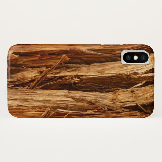 Cedar Textured Wooden Bark look Case-Mate iPhone Case (Achterkant (horizontaal))