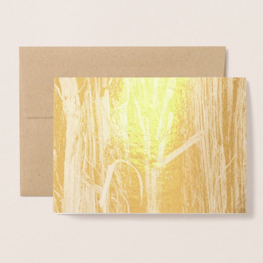 Cedar Textured Wooden Bark look Folie Kaarten (Voorkant met envelop)