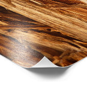 Cedar Textured Wooden Bark look Foto Afdruk (Hoek)