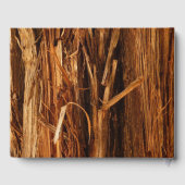 Cedar Textured Wooden Bark look Gastenboek (Achterkant)