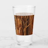 Cedar Textured Wooden Bark look Glas (Achterkant)