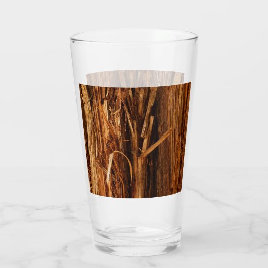 Cedar Textured Wooden Bark look Glas (Achterkant)