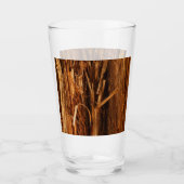 Cedar Textured Wooden Bark look Glas (Voorkant)