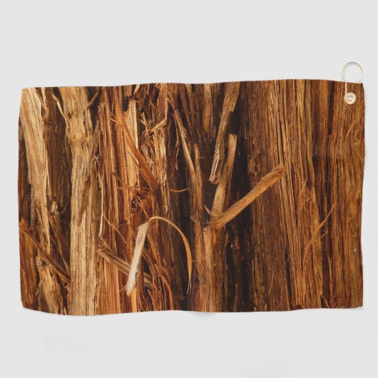Cedar Textured Wooden Bark look Golfhanddoek (Horizontaal)