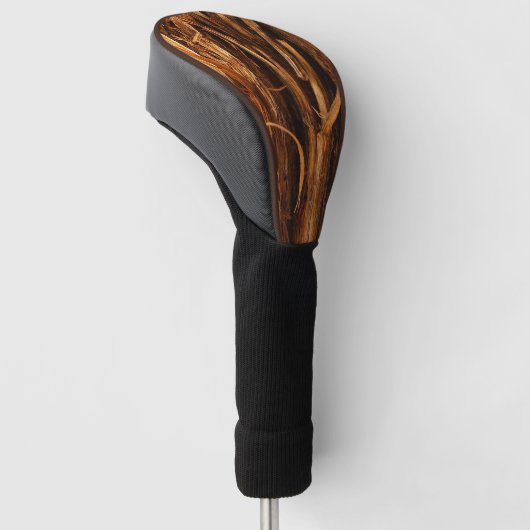 Cedar Textured Wooden Bark look Golfheadcover (Schuin)