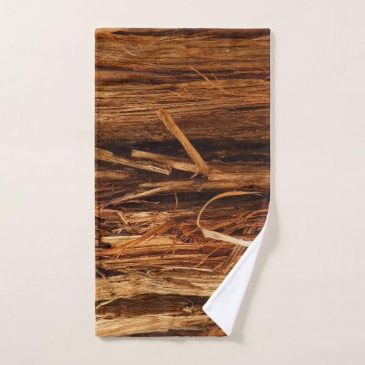 Cedar Textured Wooden Bark look Handdoek (Handdoek)