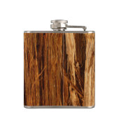 Cedar Textured Wooden Bark look Heupfles (Achterkant)