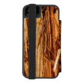 Cedar Textured Wooden Bark look Incipio iPhone Portemonnee Hoesje (Agenda Achterkant)
