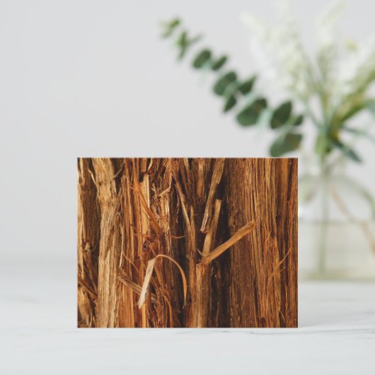 Cedar Textured Wooden Bark look Kaart (Staand voorkant)
